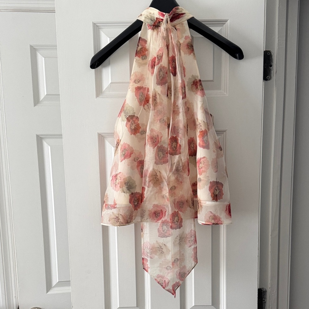 NWT Cinq à Sept FLOATING POPPIES BRENNAN TOP - Picture 12 of 15